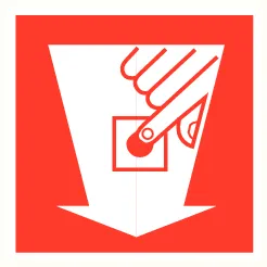 PICTOGRAM BRANDMELDER in pst 200 x 200 mm somati